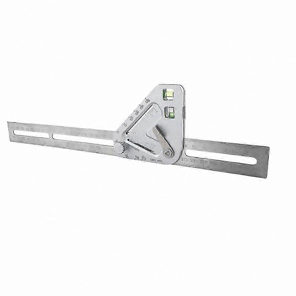 Adjustable Stainless Steel Triangle Ruler for Woodworking, Multi-Function Measuring Tool