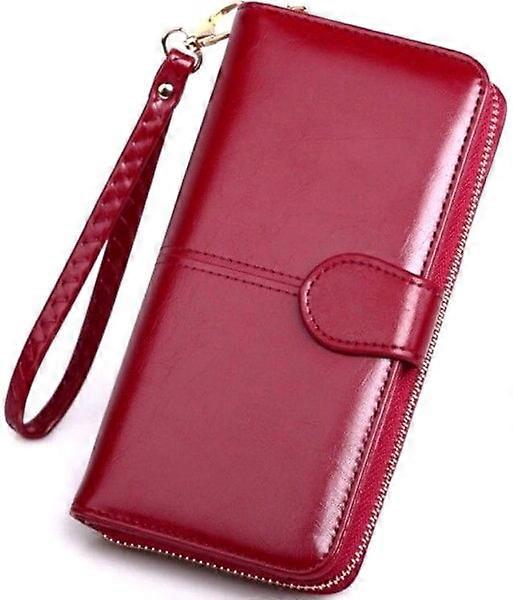 Ladies' wallet, C33, red and durable with multiple compartments
