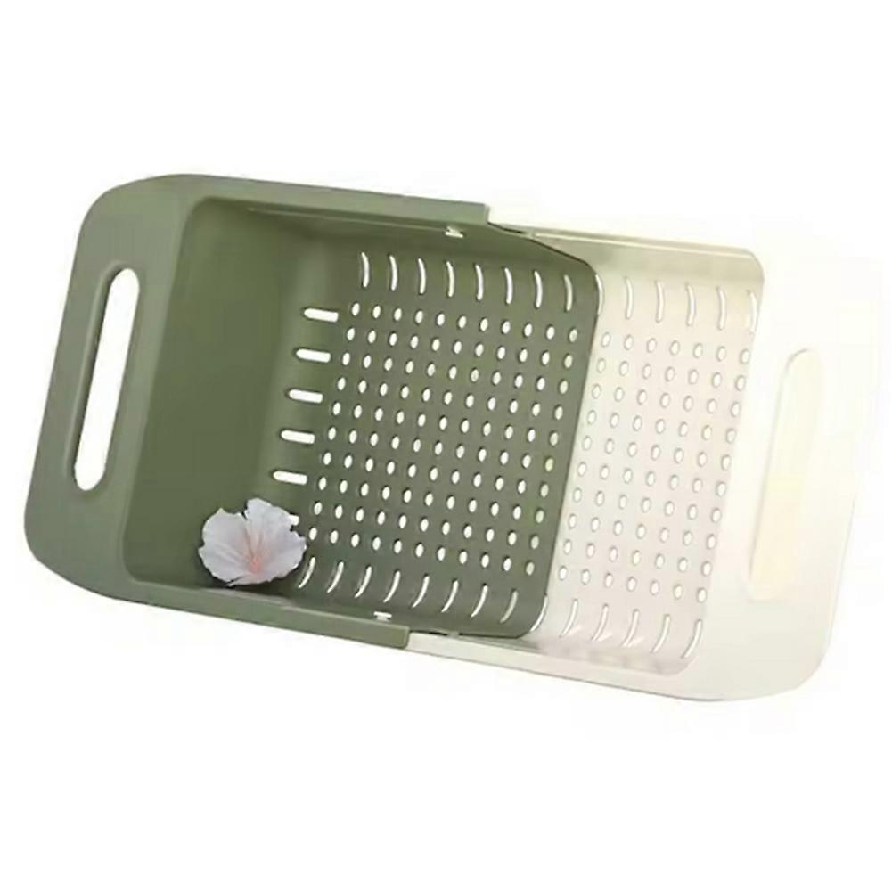 Telescoping Kitchen Washing Vegetable Fruits Plastic Draining Basket Dish Rack Washing Vegetables Sink Strainer A