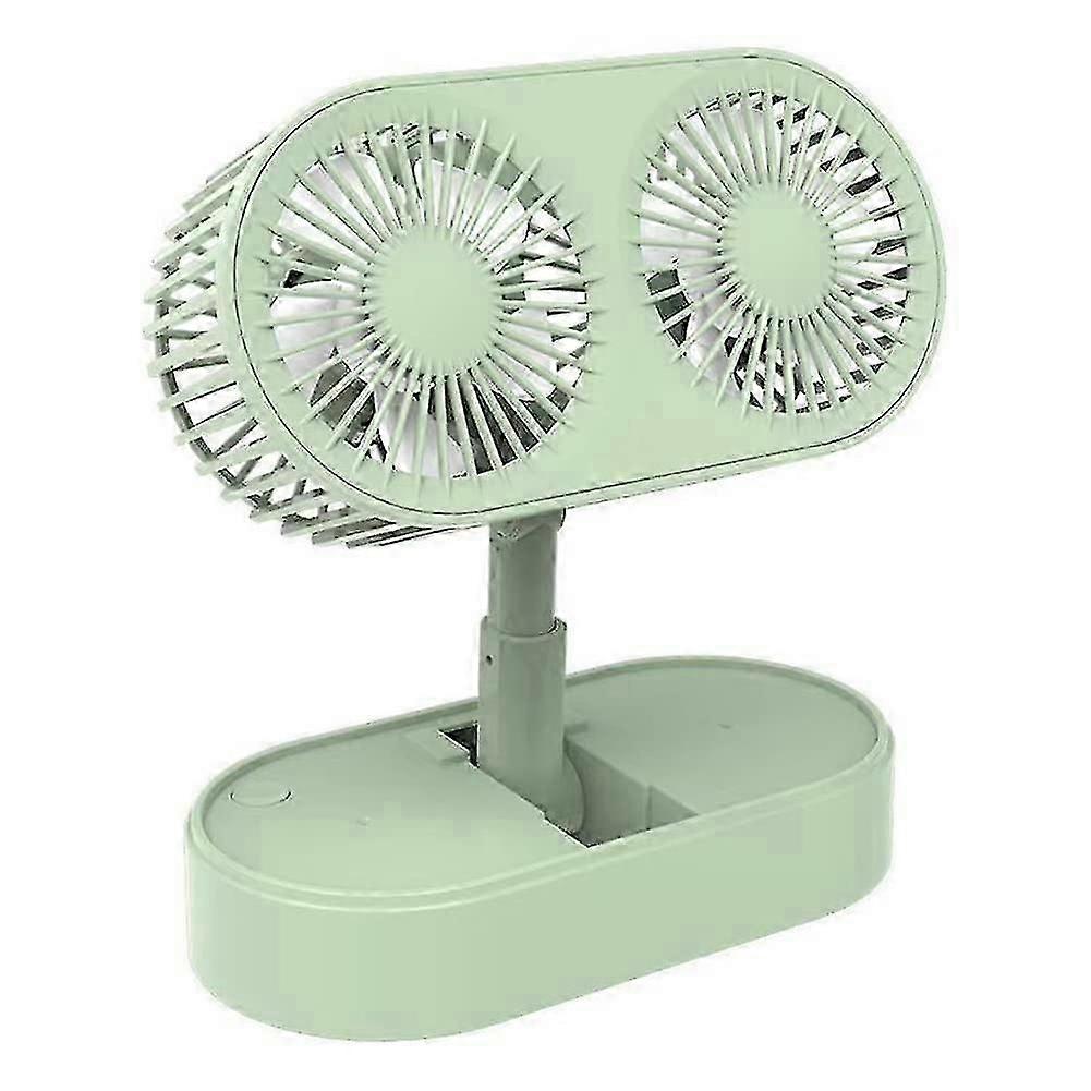 Dual Head Mini Fan Portable Folding Fan