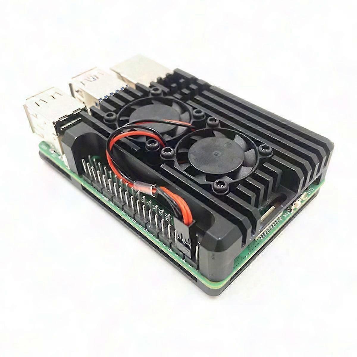 Aluminum Alloy Case Cover with PWM Cooling Fan for 5 Constant Speed Protection Box