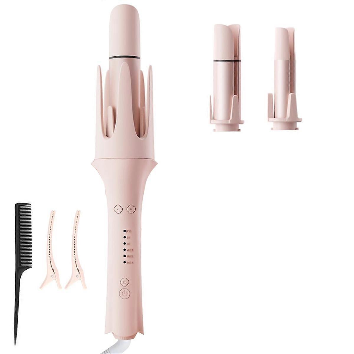 Home Automatic Curling Iron for Perfect Waves and Styles Comes with Replacement Heads and Straightening Comb UK Plug