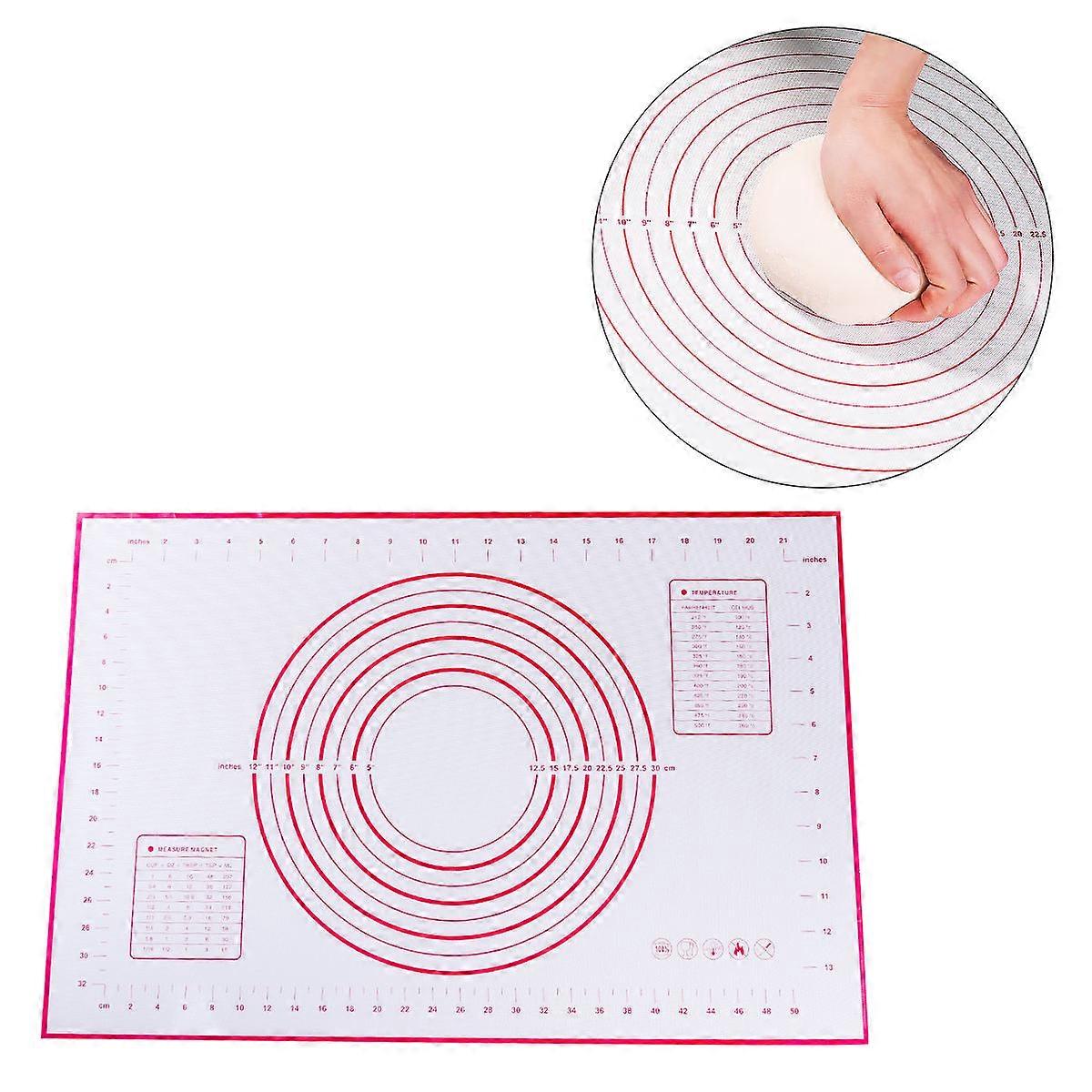 Pastry Mat Red Silicone Baking Mat for Shaping Dough 1 Piece