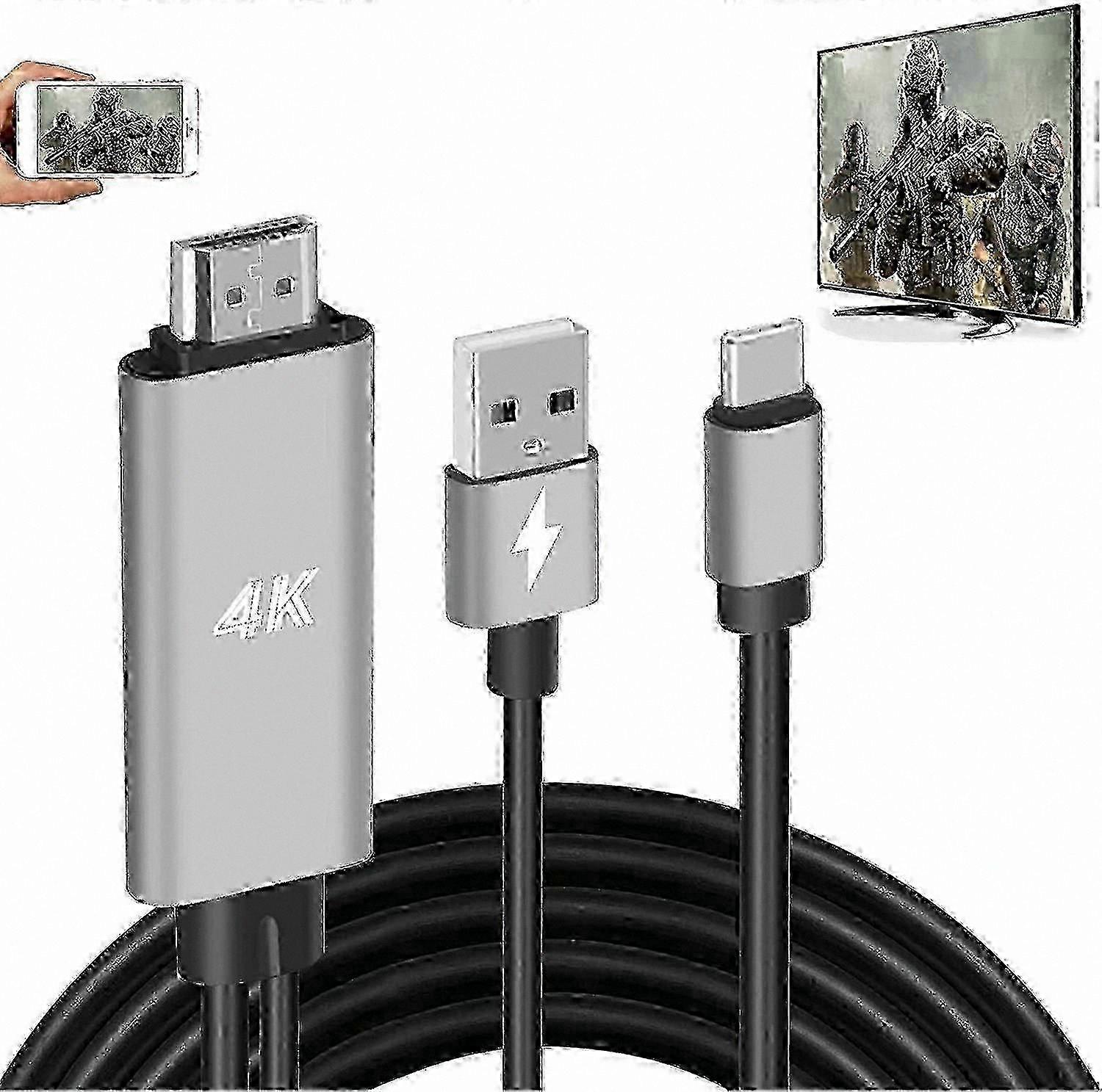 4K HDMI to USB-C Adapter MHL Compatible Video Cable
