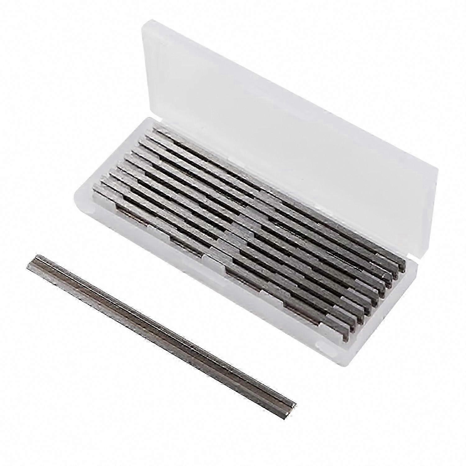 10 stk 82 mm HSS-høvelblader for Makita & DeWalt-høvler - Vendbare karbidblader, skarpe og holdbare erstatningsblader