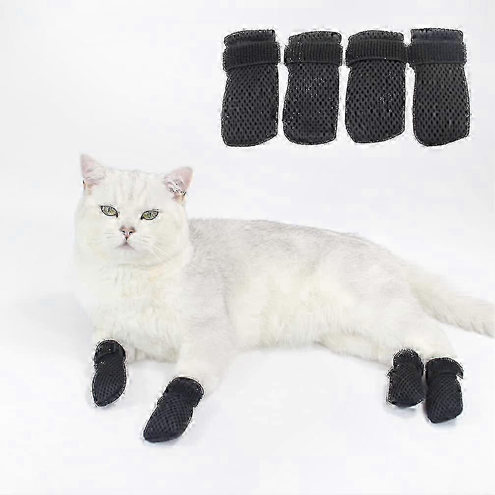 4-Pack Cat Paw Protectors for Scratching Safety, Comfortable Mesh Design for Feline Claws