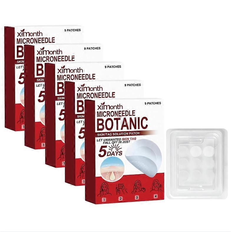 9-45PATCHES Microneedles Botanical Skin Appendage Removal Patch, Skin Patch for Skin Tag Removal, Micro Pimple Patch