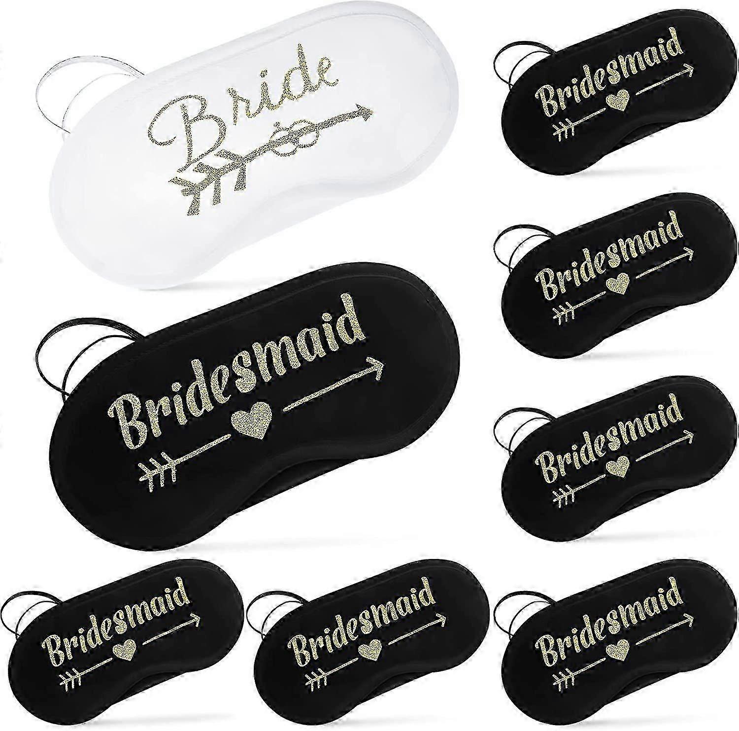 Bride Sleep Eye Masks Bachelorette Party Favor Accessories Bridesmaids Team Eye Masks And Adjustable Straps Bride Bridesmaid Proposal Gifts Party Favo