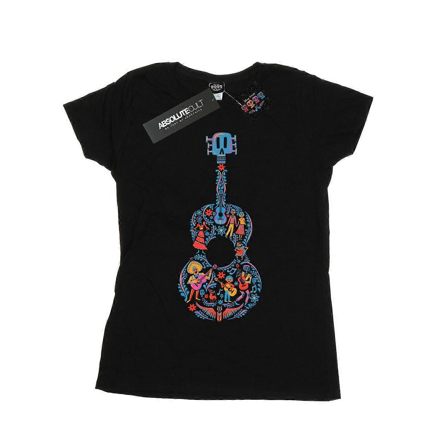 Disney Dámské/Dámské Coco Guitar Pattern Bavlněné tričko