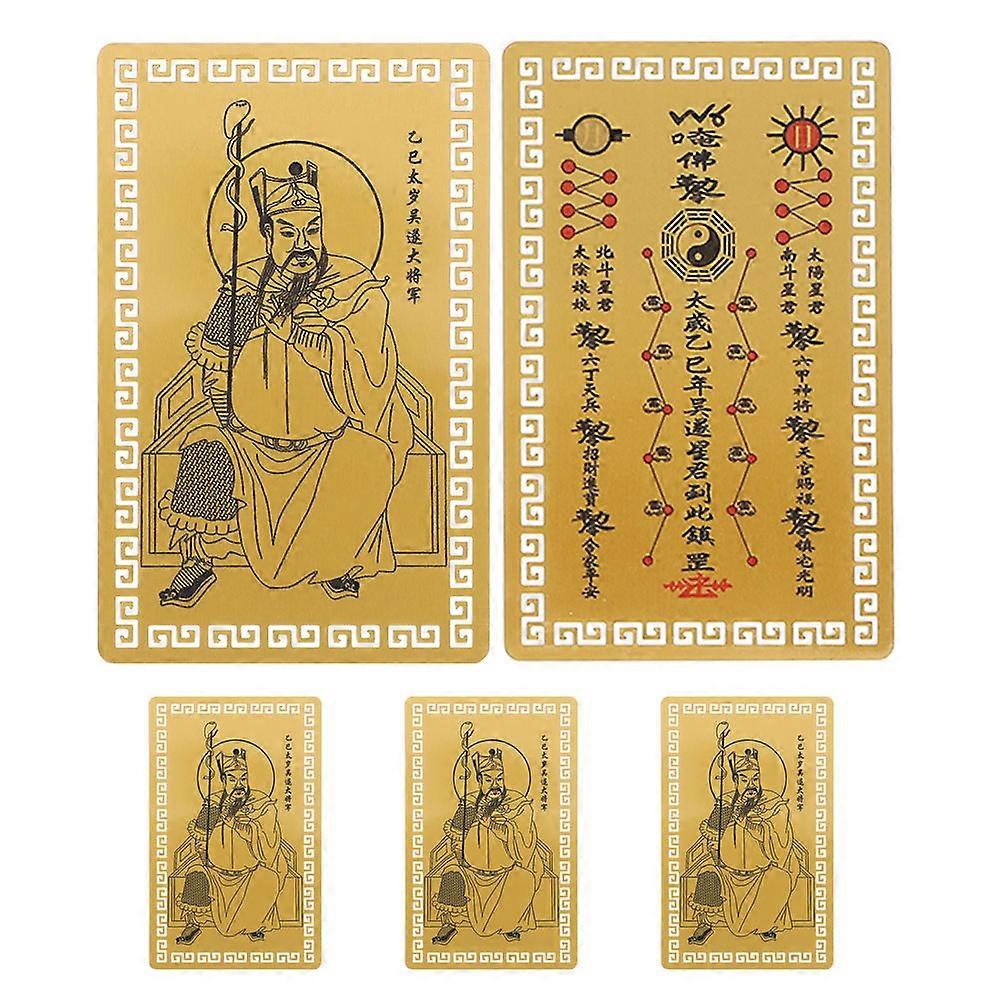 Feng Shui Home Decors Taisui Card for Protection 5Pcs Amulet Cards