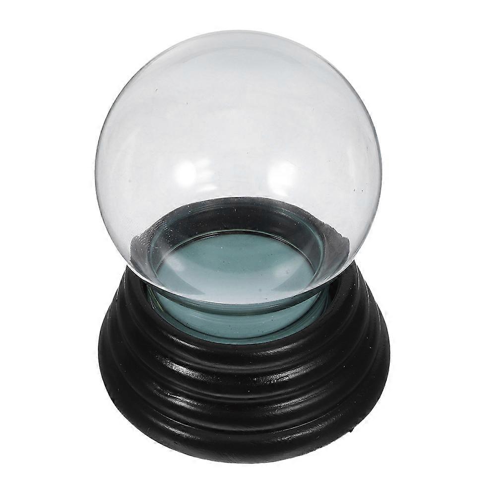 Glass Water Globe with Base for DIY Decoration 2Pcs Empty Snow Globes