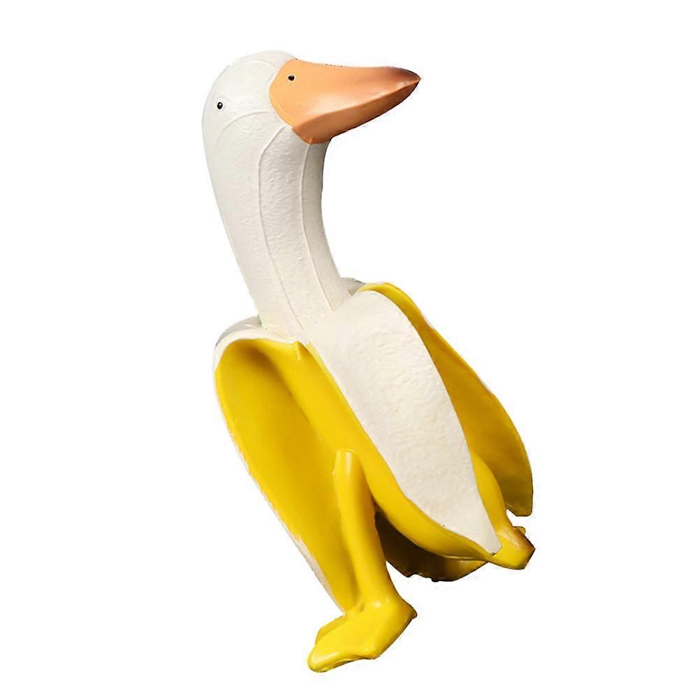 Creative Banana Duck Garden Statue for Decoration Use Resin Artware