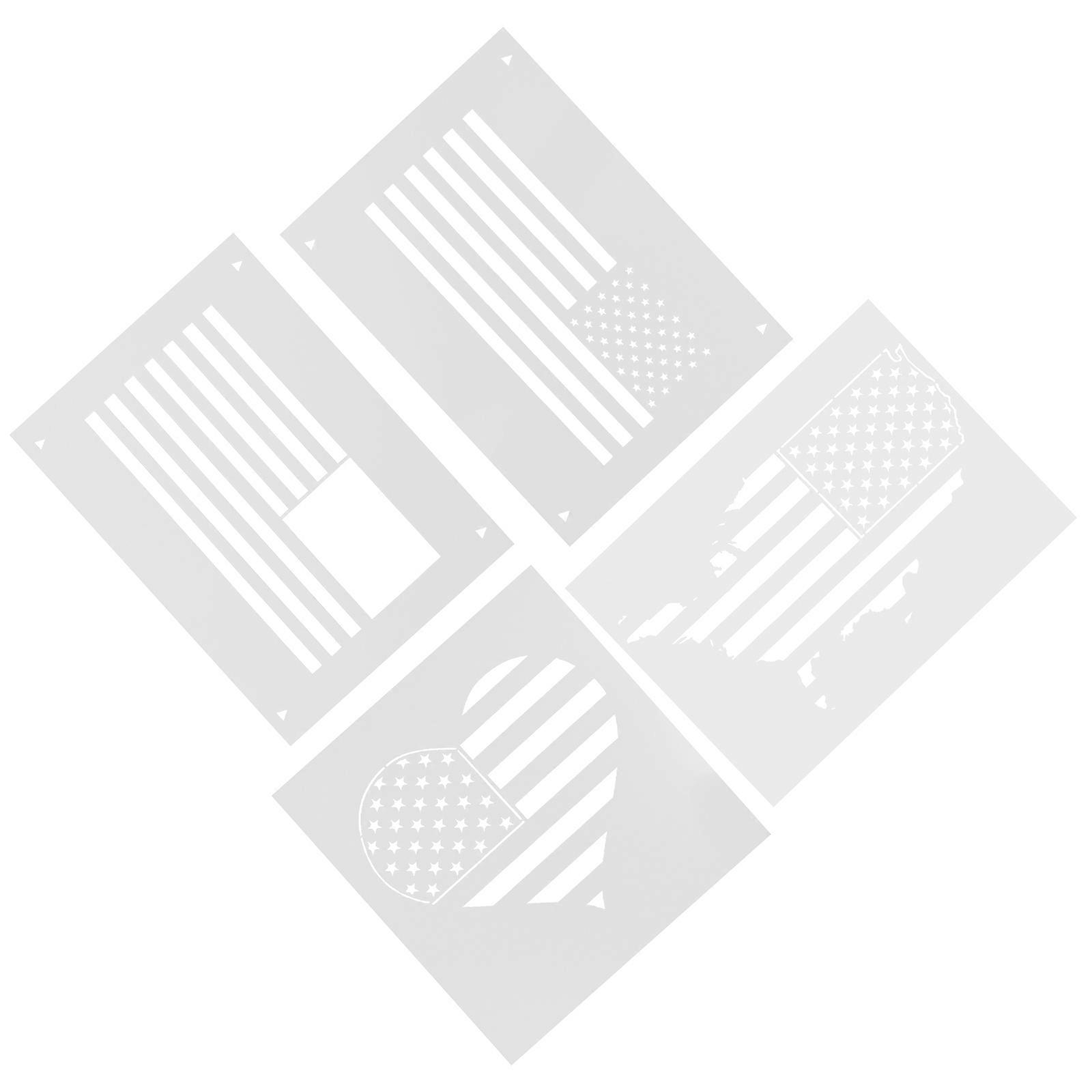 American Element Wall Paint Stencil for Drawing 12Pcs Decorating Template