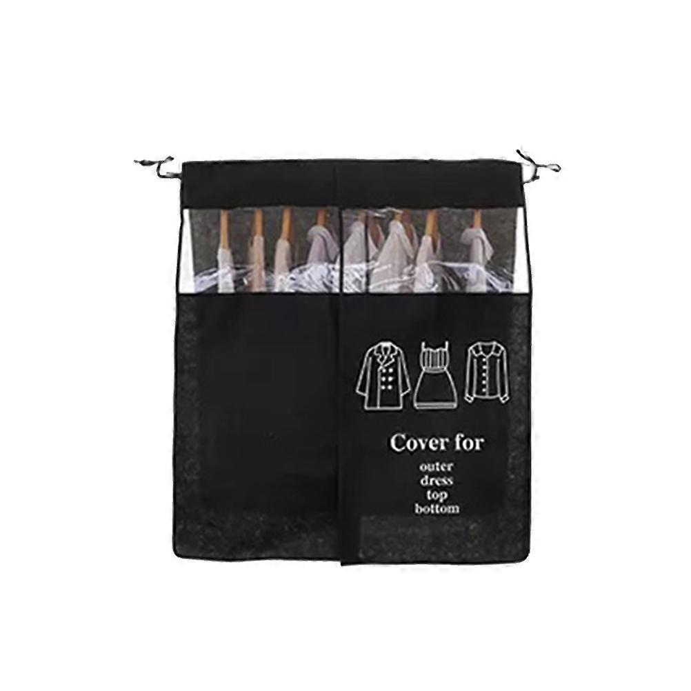 Garment Bag Cover Black for Garment Storage with Non-Woven Fabric