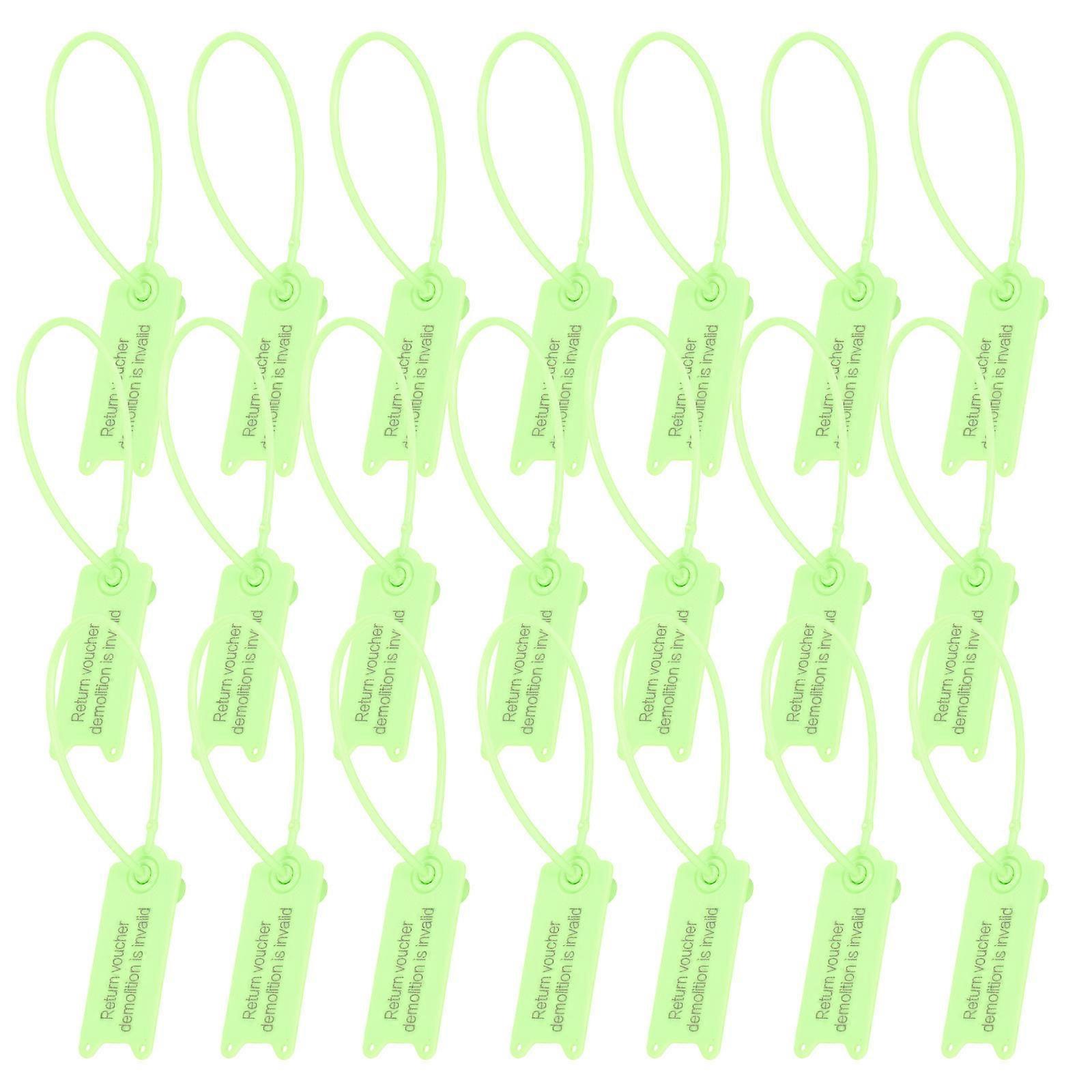 100Pcs Cable Tie Markers Organizing Cables Rectangular Light Green for Use in Hospitals and Airlines