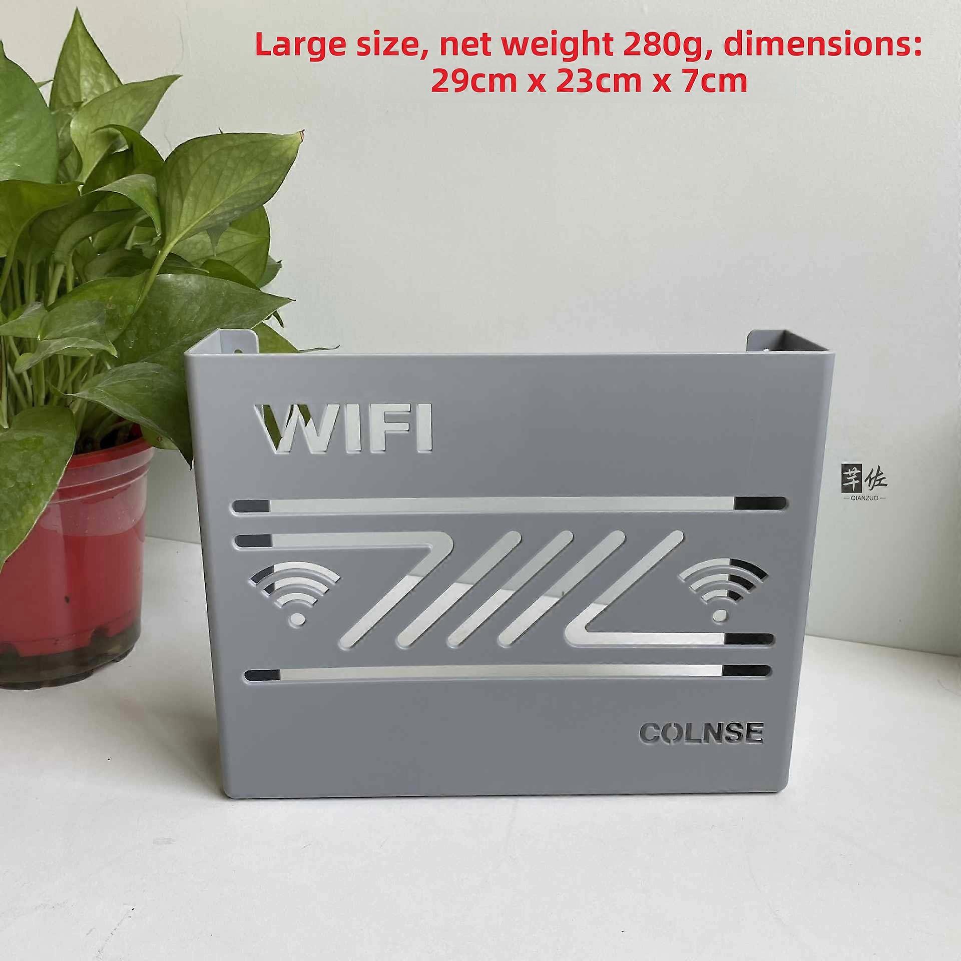 Wirel Wall-Mounted TV Router Storage elf No-Drilling Plug-In Soet Decorative Cover Box Home Organization Ra elf