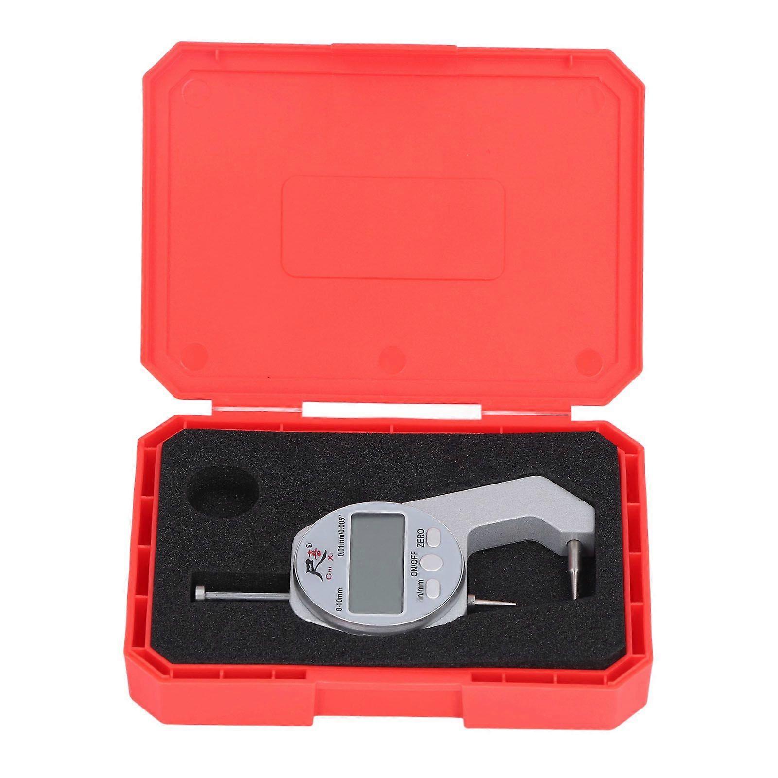 Thickness Gauge 010MM Range LCD Screen Digital Display Curved Tip Mini Thickness Gauge