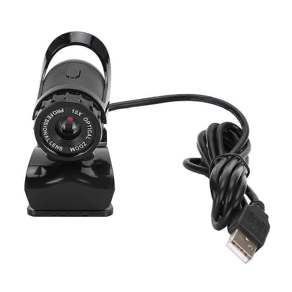 Camera Black USB High Definition Built In Digital Microphone with Clip Base Computer Supplies