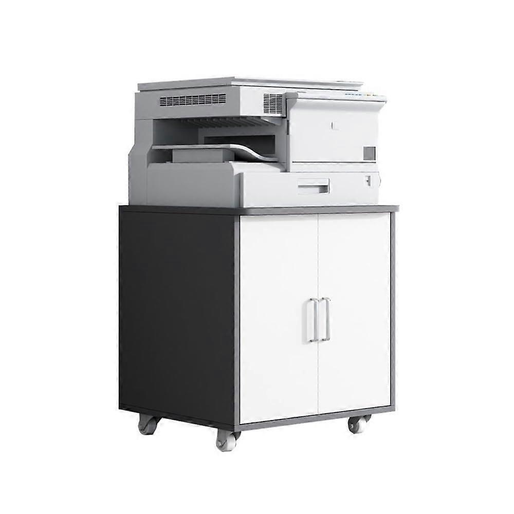 File Cabinet with Rounded Corner and Mobile Base Gray Information Storage Small File Cabinet