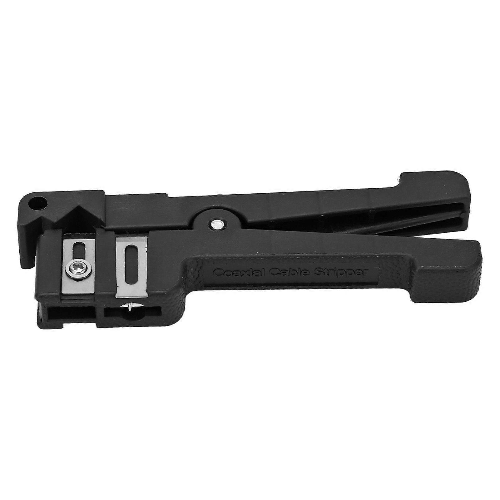 Coaxial Cable Stripper Fiber Optic Loose Buffer Tube Coax Stripping Hand Tool Black for 4.87.9mm Wire