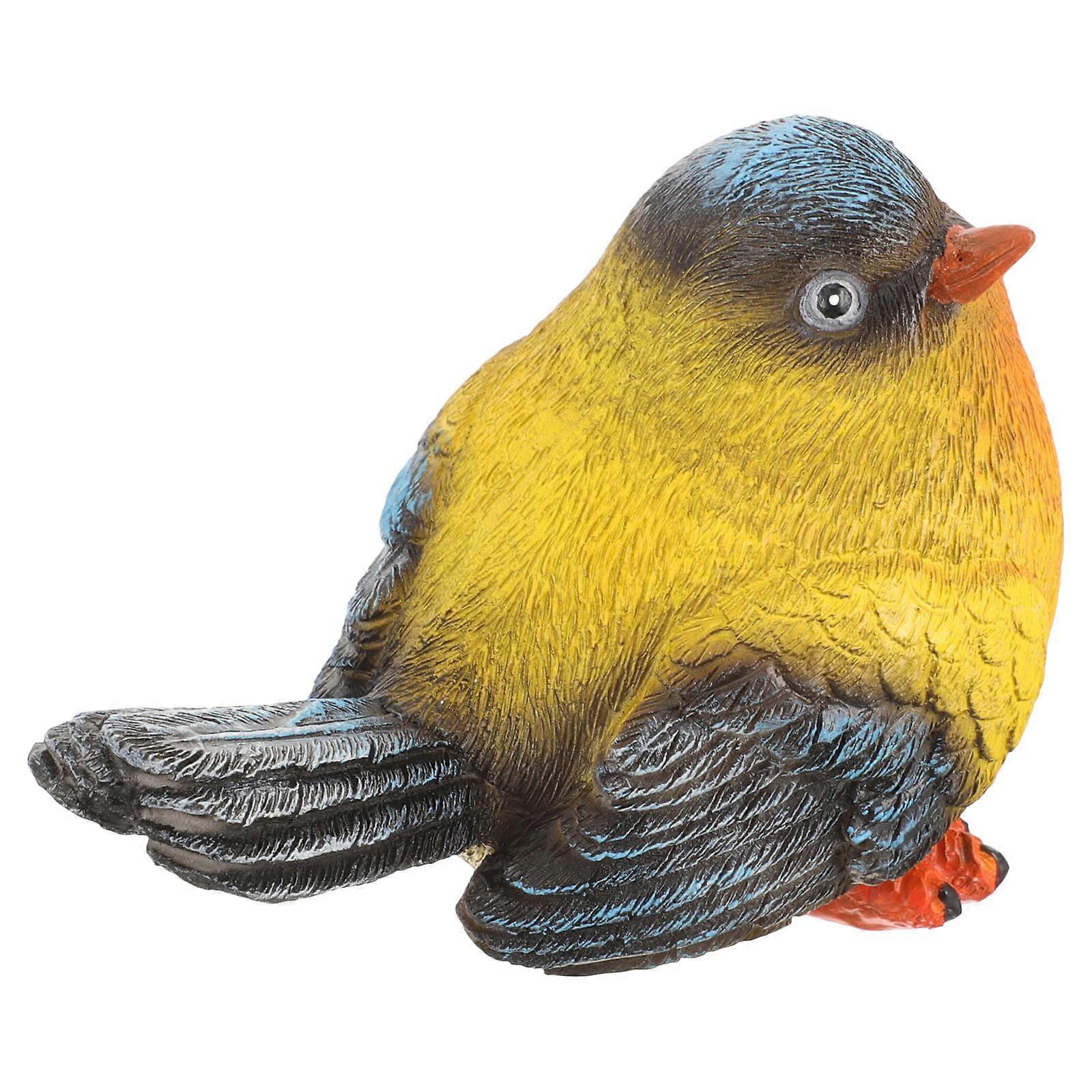 Bird Decor Fake Bird Statue for Home Use 4Pcs Resin Decorative Small Models