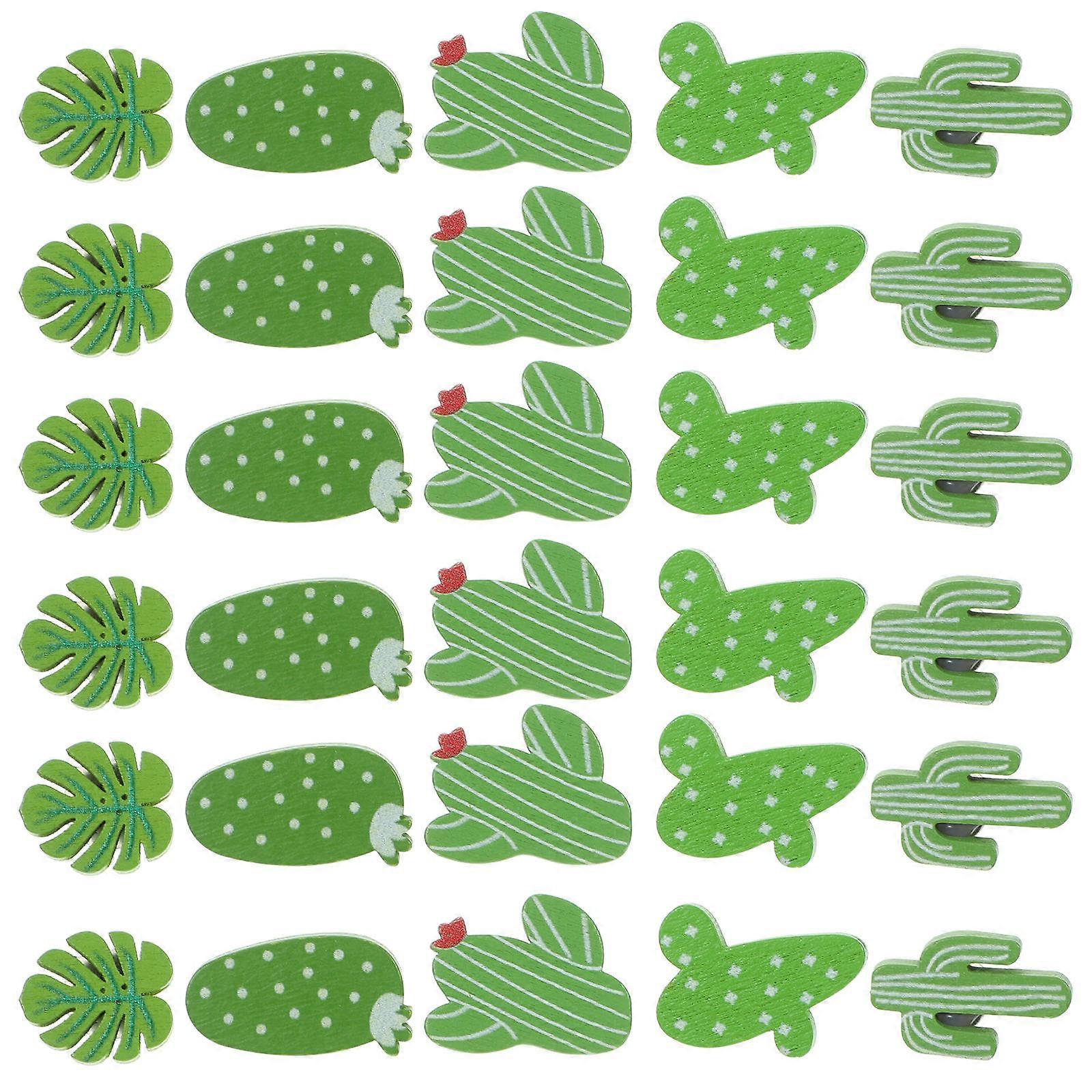 Decorative Push Pins Cactus Thumbtacks for Photo Wall 3Sets Green