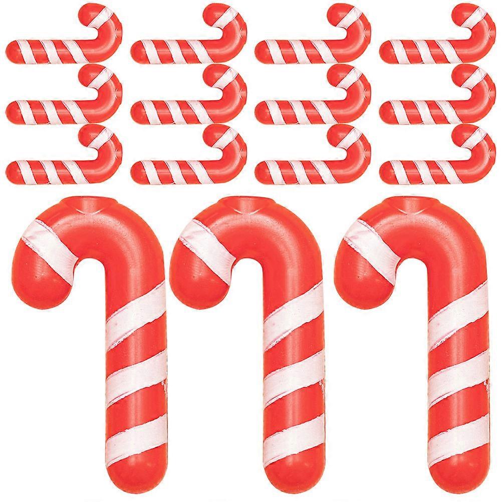 60Pcs Candy Cane Light Decors For Christmas Atmosphere Creation 5.95X3.12CM Easy Installation Red