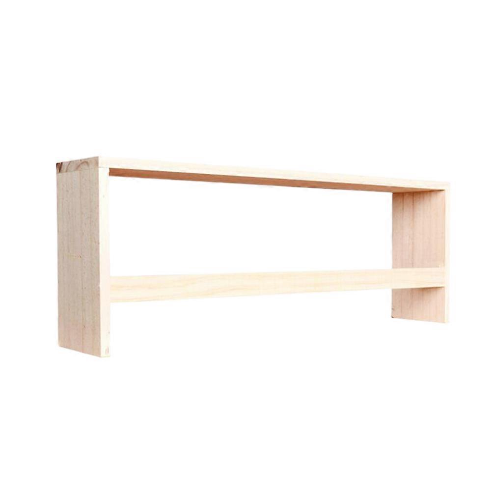Home Display Rack Solid Wood Frame Organizer Shelf for Display 2Pcs