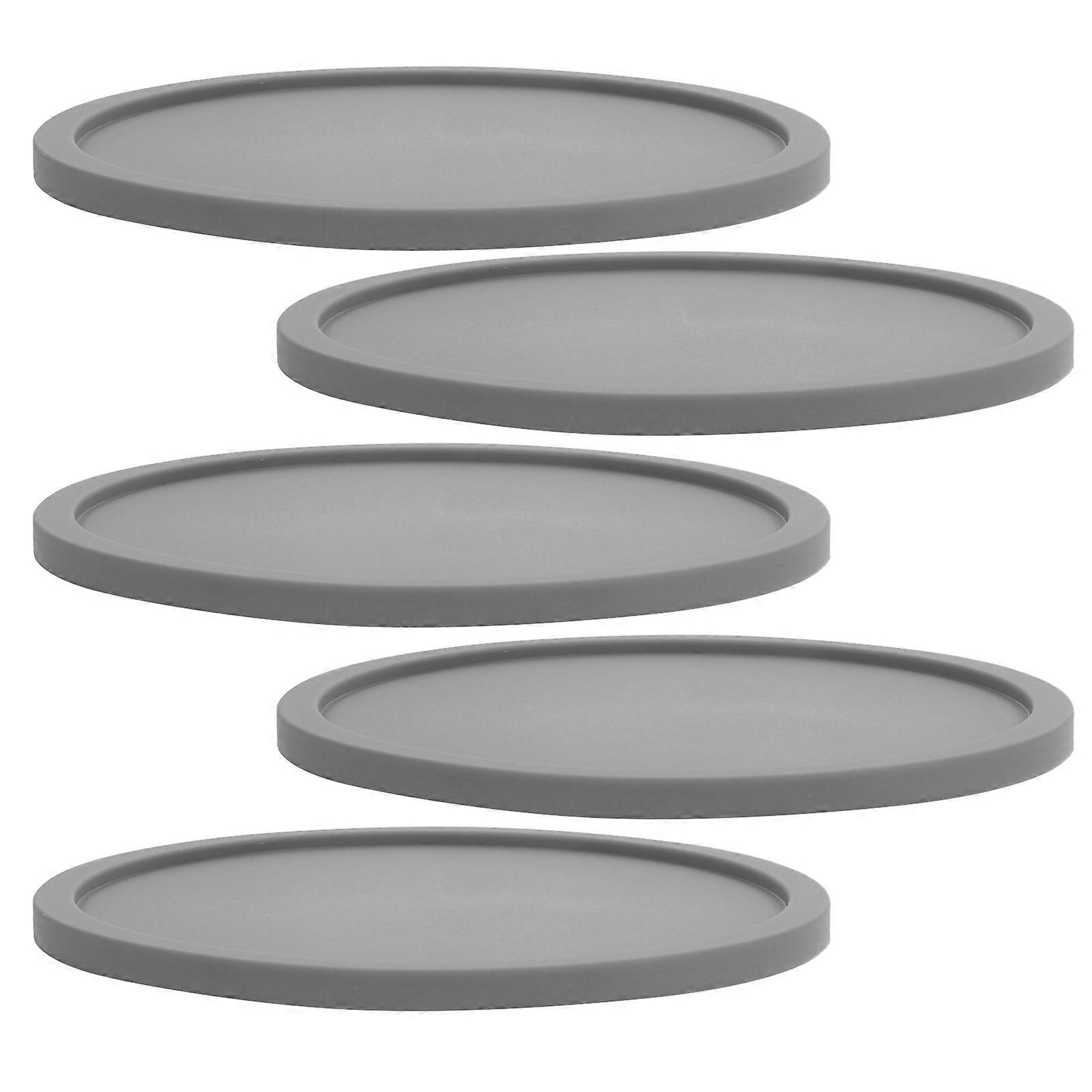 Cup Mat Silicone Coasters for Drinks for Protecting Table 15Pcs Dark Grey