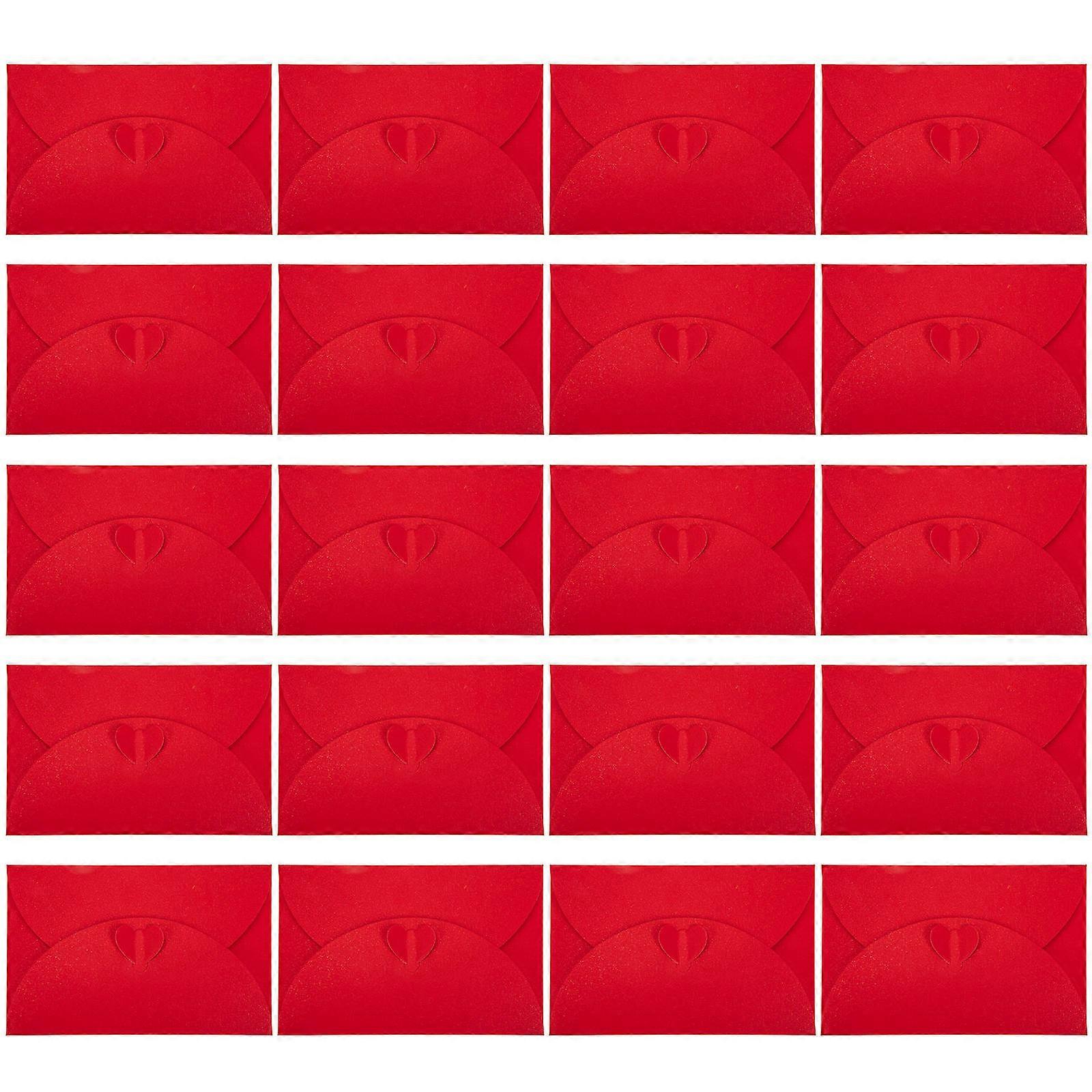 Red Pearlescent Wedding Envelopes Invitation Envelopes for Wedding 40Pcs