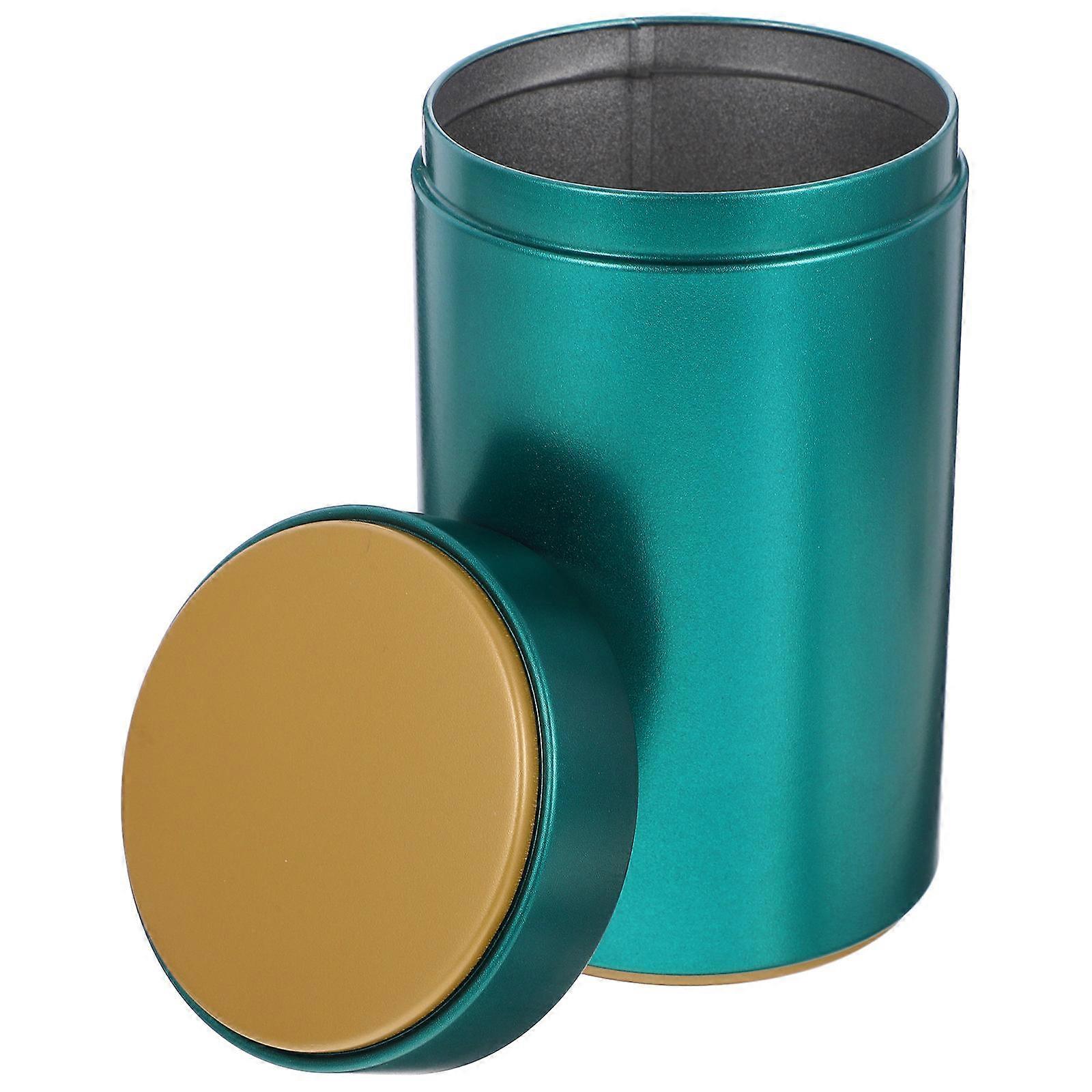 Tea Storage Container Tea Sealing Jars for Home Use 3Pcs Green Metal