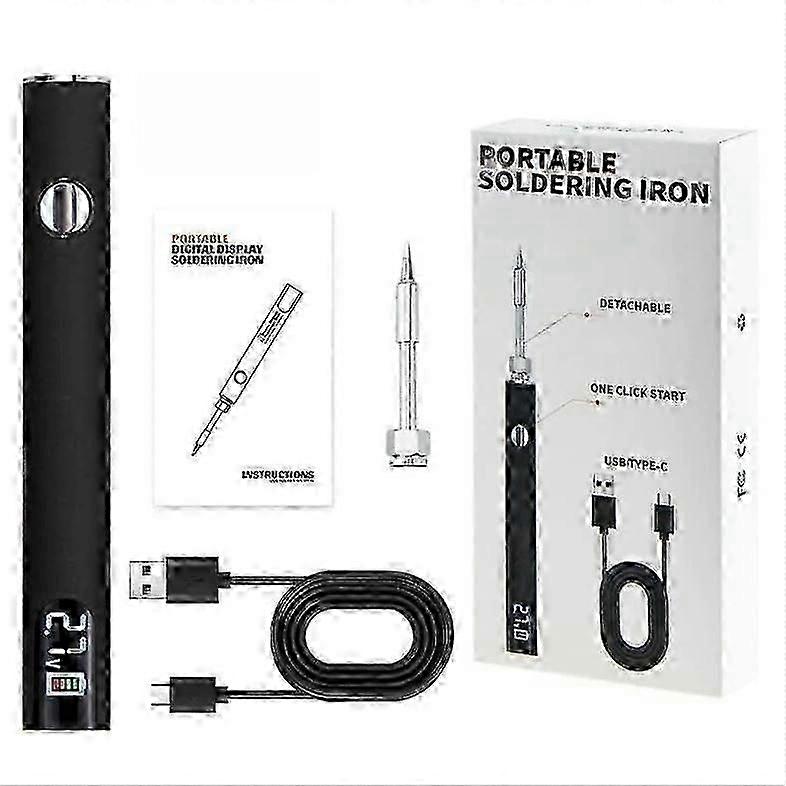 Soldering Iron Kit,Portable Soldering Pen with Digital Display