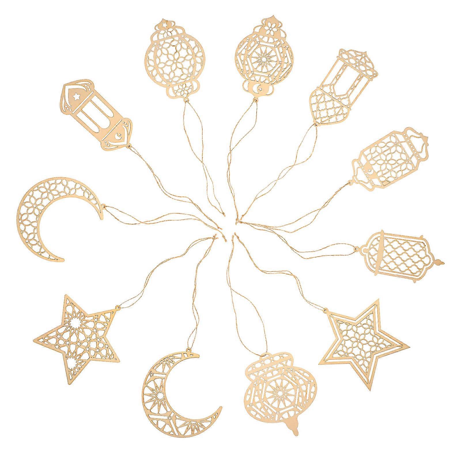 Craft Style Unfinished Wood Shapes Designed for Festivals and Home Decor Lightweight and 11Pcs