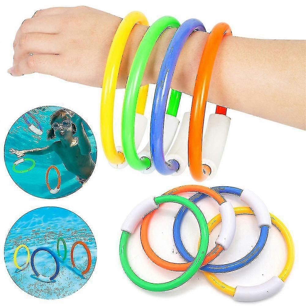 4 πακέτο υποβρύχια παιχνίδια πισίνας, εκπαίδευση δαχτυλίδια κατάδυσης πισίνας Παιχνίδια κολύμβησης δαχτυλίδια κατάδυσης Καταδυτικά παιχνίδια Παιχνίδια παιδικής πισίνας για διασκέδαση Παιχνίδια παιχνιδιών νερού