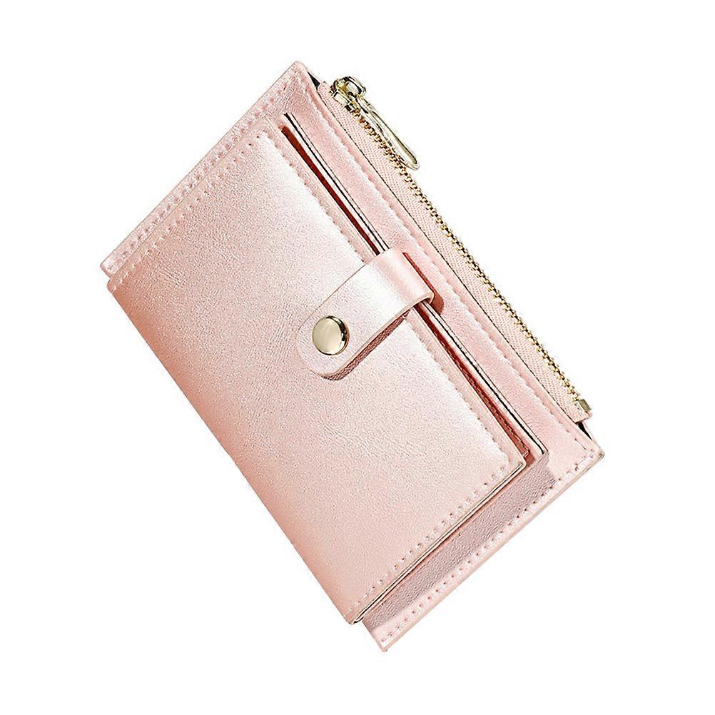 Wallet PU Change Purse for Storage 1Pcs Pink Zipper Wallet