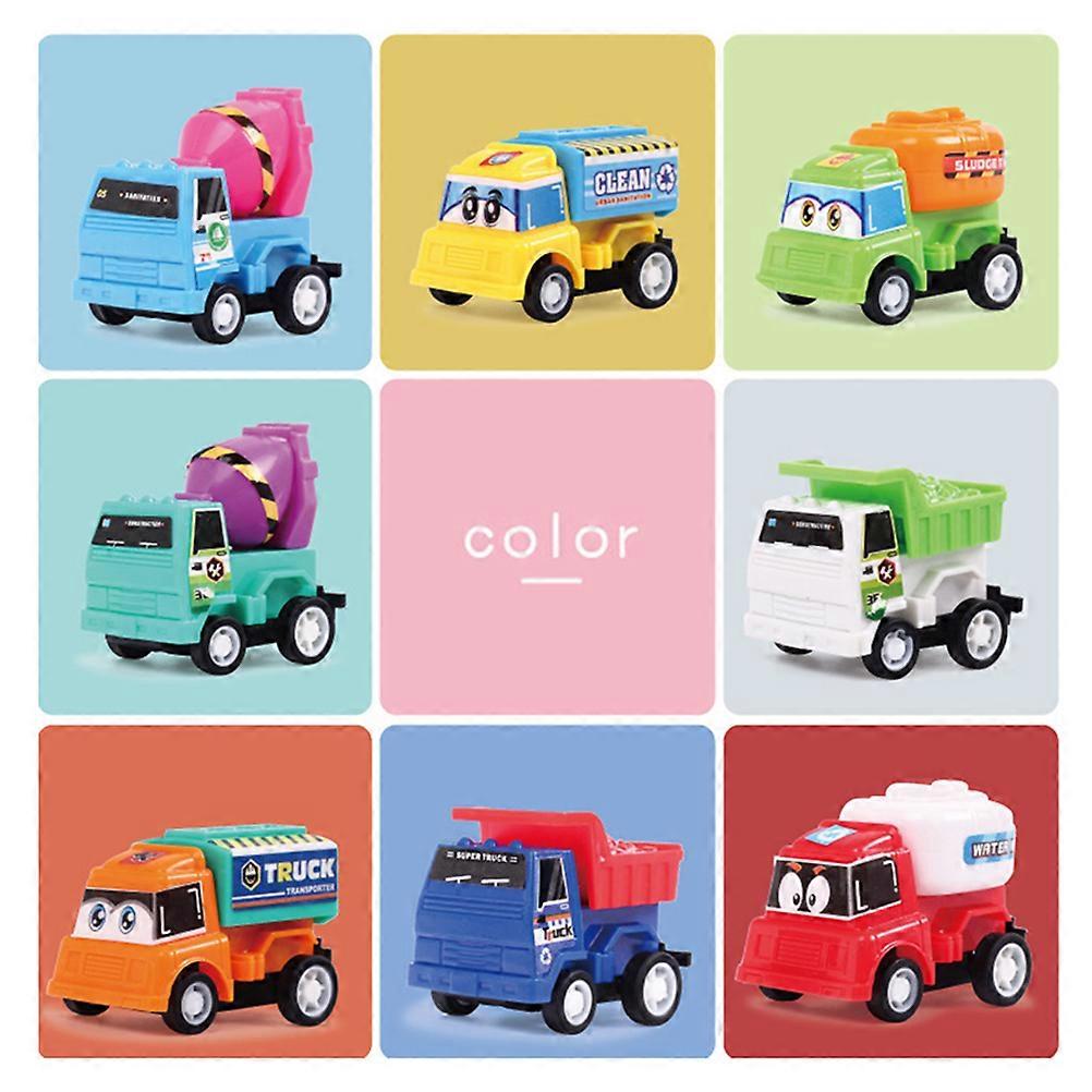 Kid Car Models Pull Back Feature Mini Car Toys 8Pcs for Kids