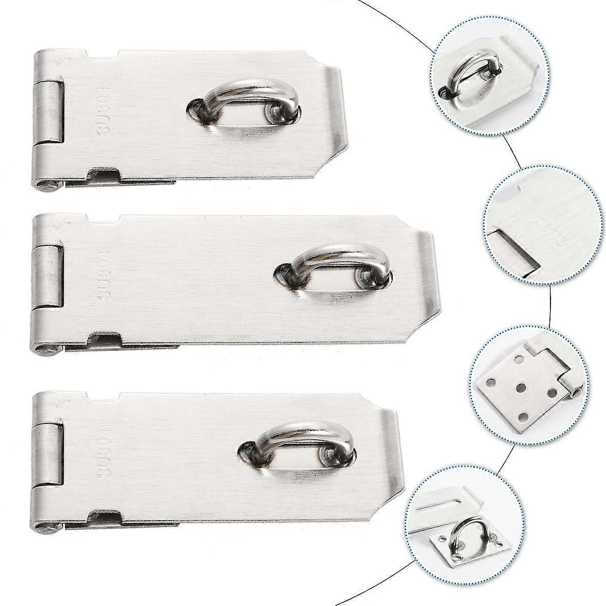 Metal Padlock Hasp For Outdoor Storage Efficiency 6 Pcs 5 Inch Security Lock Clasp Fitting Tools