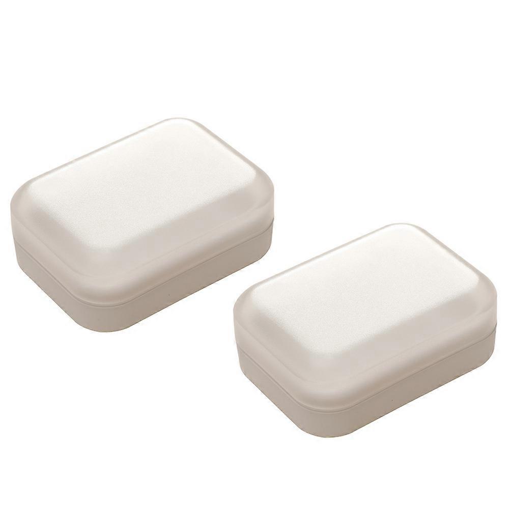 Travel Accessories Soap Holder Soap Organization Rectangular Structure White 4Pcs