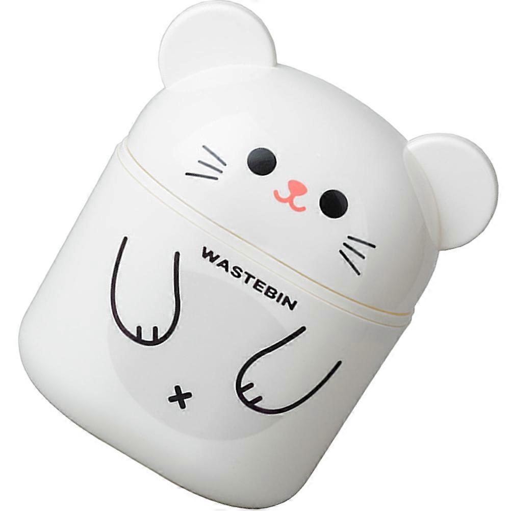 Desktop Trash Can Small Plastic Trash Can with Lid for Home Use 3Pcs