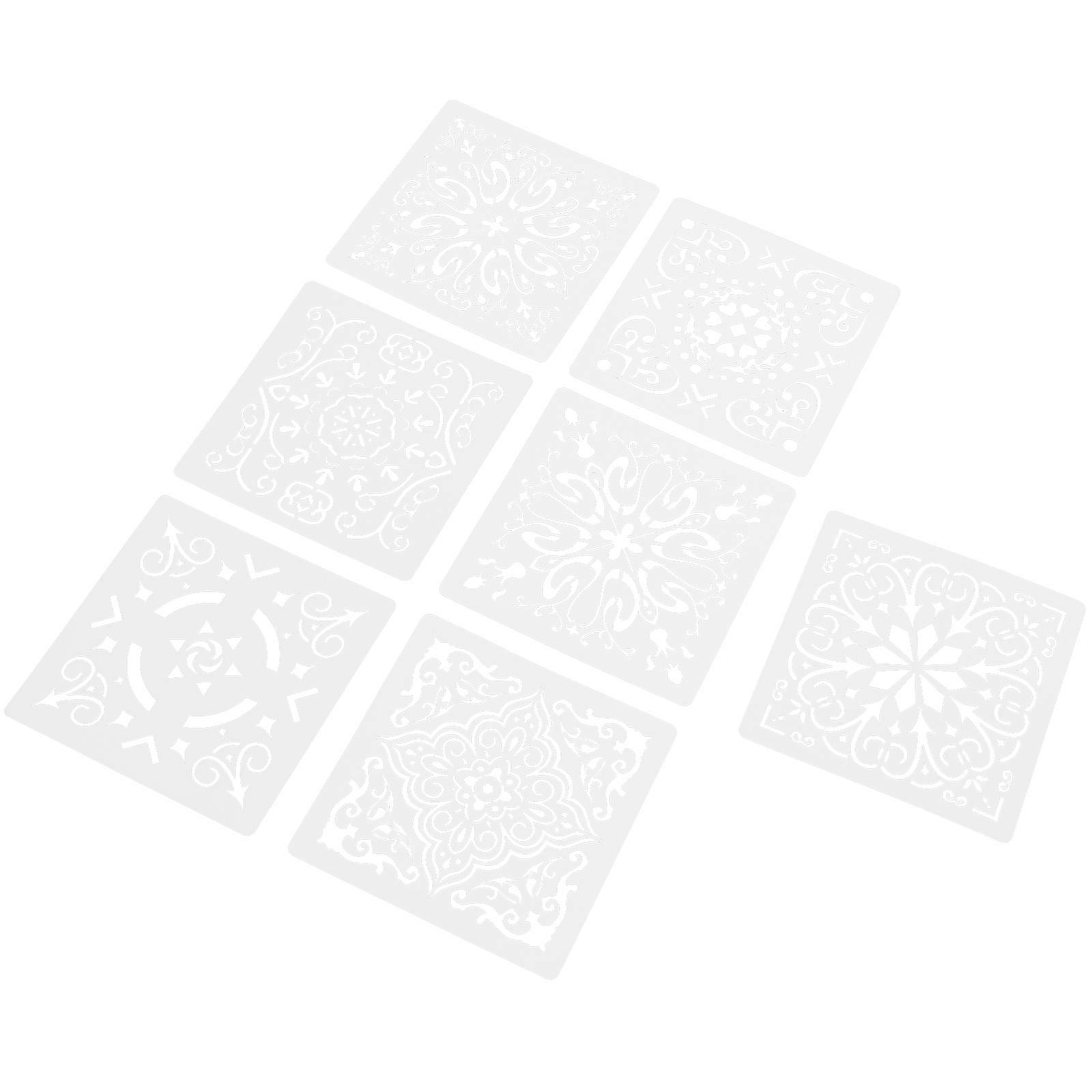 Reusable Stencils 35 Pcs Delicate Mandala Patterns For Family Art Projects Home Decoration With PVC Material