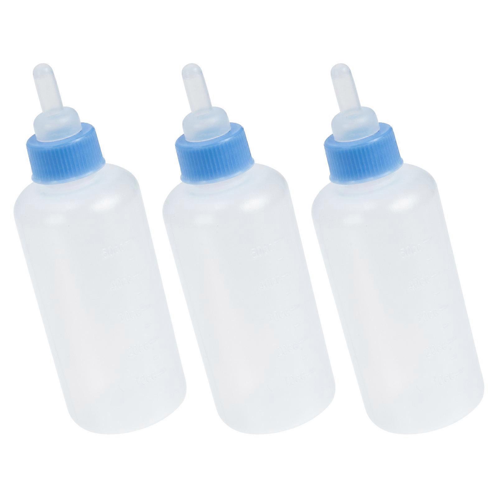 Dog Milk Bottles Pet Nursing Bottles for Storage Use 9Pcs Set in Blue