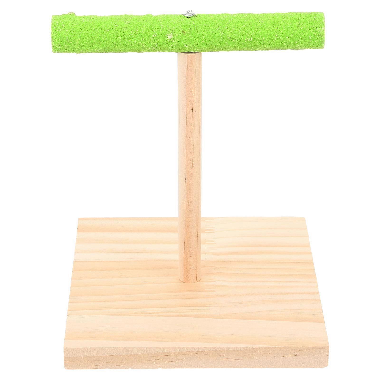 Bird Training Stand 2Pcs Interactive Parrot Play Stand Indoor Use Assorted Color Square Non-slip Grip