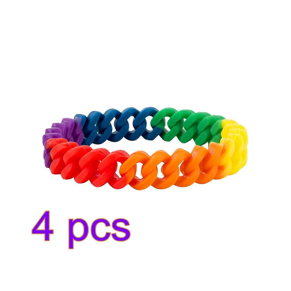 Silicone Bangle Rainbow Bracelet for Fashion Accessory