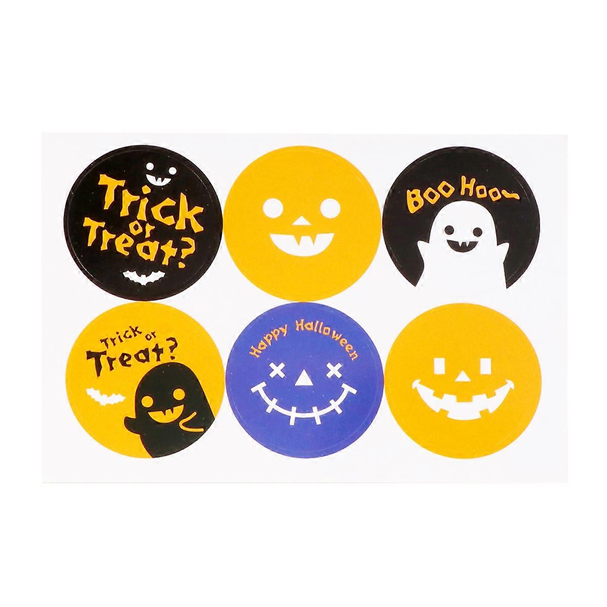 1800Pcs Round Adhesive Halloween Pumpkin Elf Sticker Sealing Sticker Perfect For Gift Giving Halloween Party Events