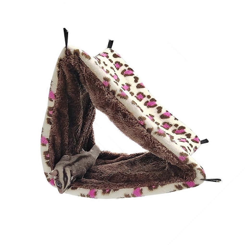 Hanging Hamster Hammock Warm Double-Layer Sleeping Bag Squirrel Nest Pink