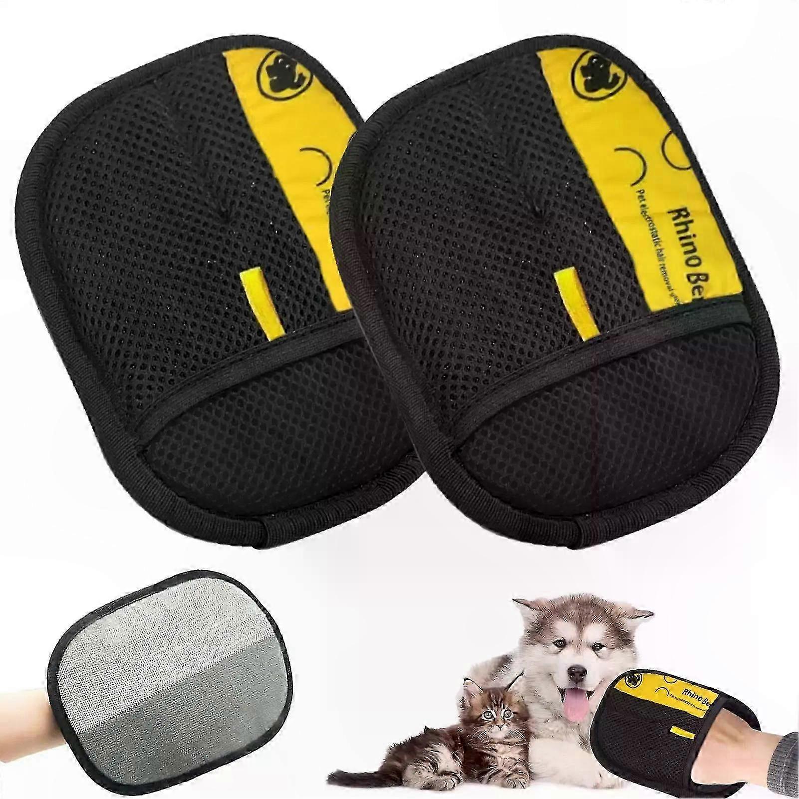 Reusable Pet Grooming Gloves for Hair Removal and Static Control, Efficient Shedding Mitt for Home Use