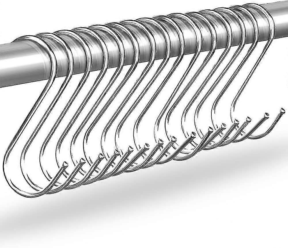 Set di 15 ganci a S per appendere, ganci a forma di S in metallo, resistenti, per pentole e padelle.
