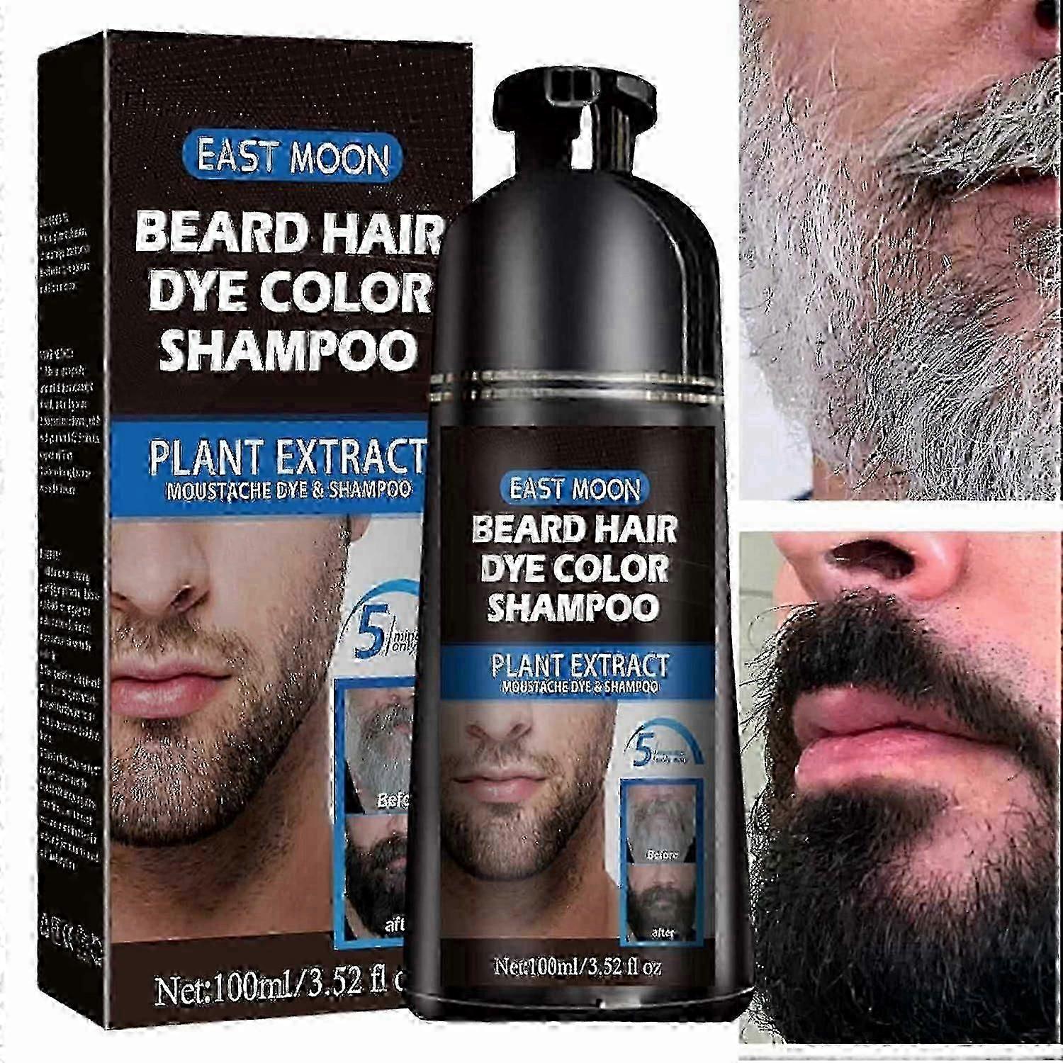 beard dye for men transforms grey to black in minutes