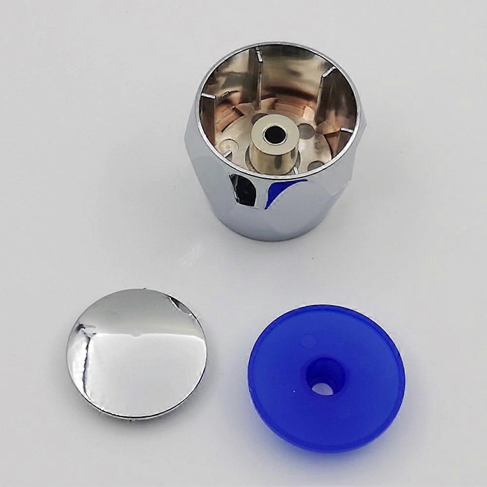 RichLink Heavy Round Metal Handle Tap Top/Head Chrome Plated Pair