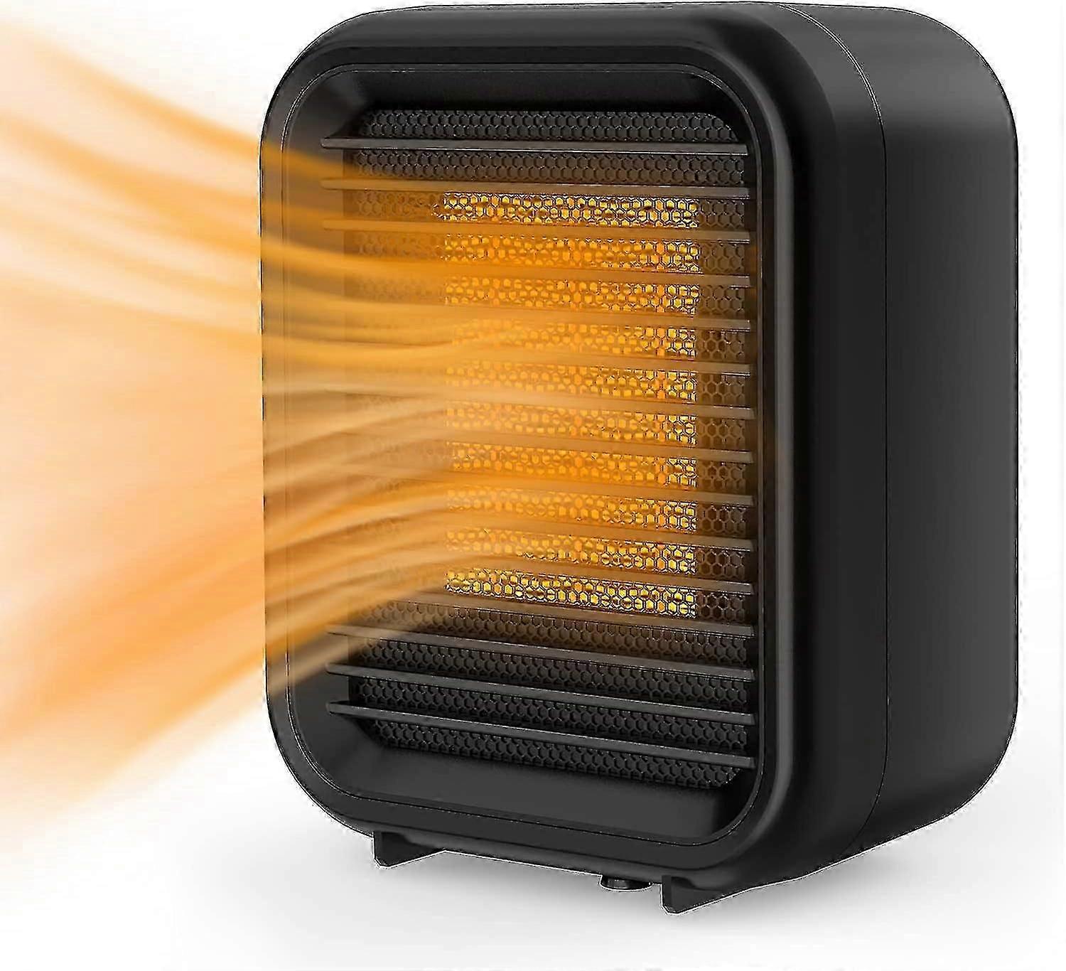 1000w Small Portable Ptc Ceramic Heaters For Bedroom Energy Efficient Electric Heater With Tip-over And Overheat Protection Personal Desk Heater For